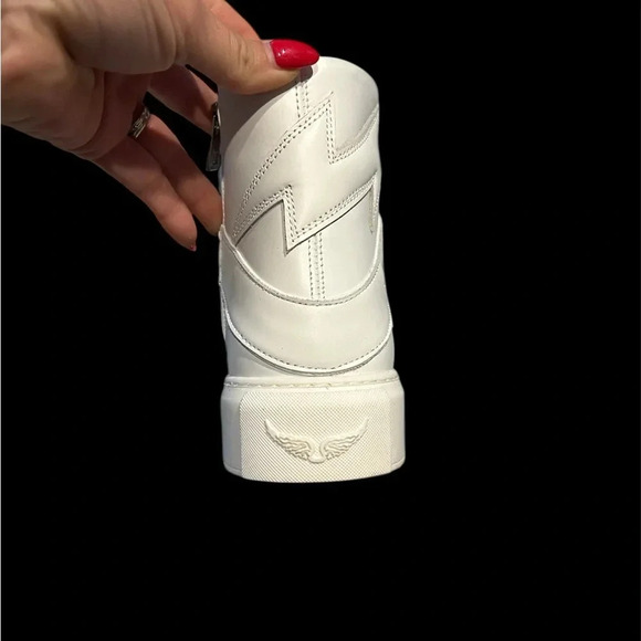 New without box! Zadig & Voltaire High top white platform shoes - Picture 5 of 7